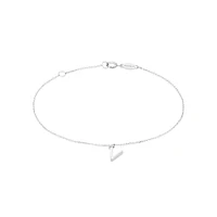 19cm (7.5") N Initial Bracelet in Sterling Silver