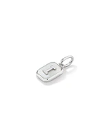 Letter Z Mother of Pearl Initial Pendant in Sterling Silver
