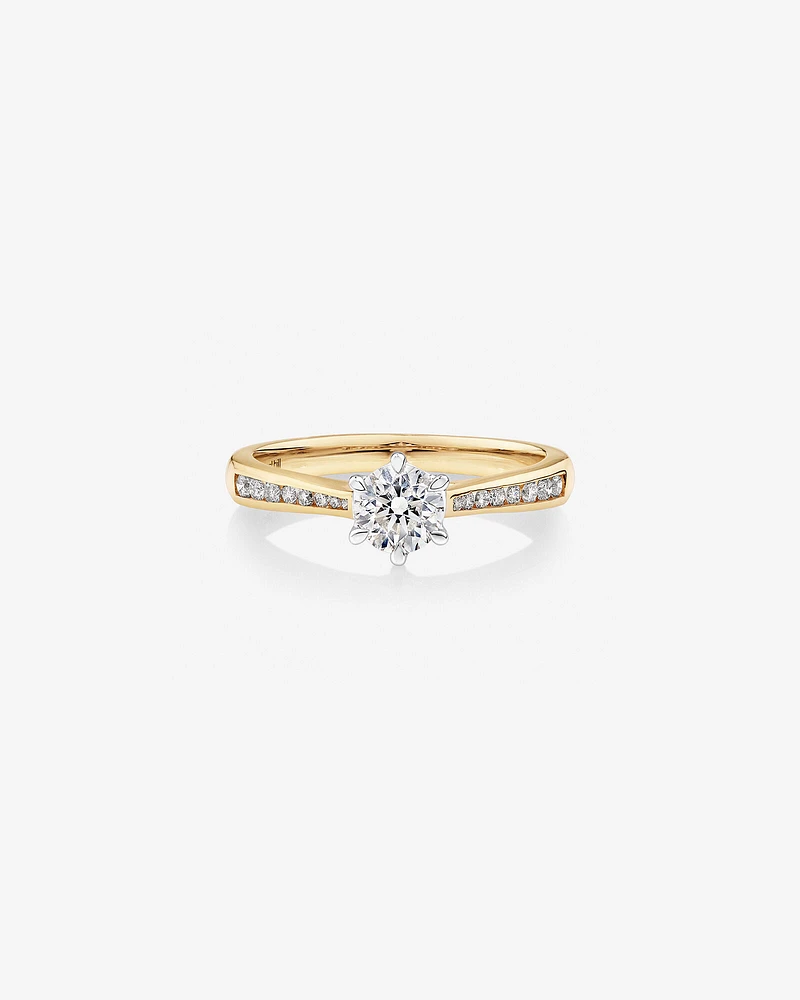 Ring with Carat TW of Diamonds in 14kt Yellow & White Gold