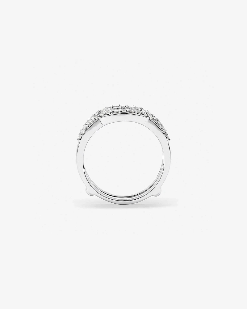 Bague complémentaire en or blanc 14 K avec diamants totalisant 0,75 ct