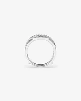 Bague complémentaire en or blanc 14 K avec diamants totalisant 0,75 ct