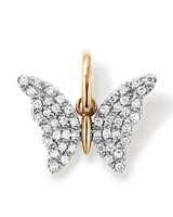 Diamond Butterfly Pendant in 10kt Yellow Gold