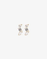 0.44 Carat TW Fancy Cut Stacked Laboratory-Grown Diamond Stud Earrings in 10kt Yellow Gold