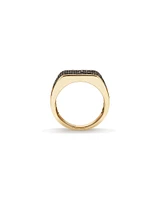 Black Diamond Ring with 1.70TW of Diamonds in 10kt Yellow Gold