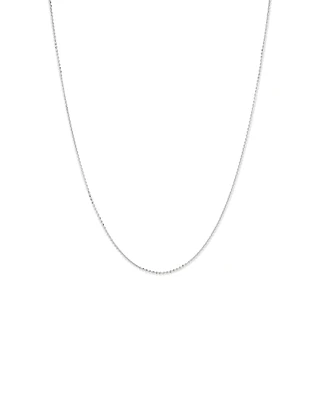 50cm (20") 2mm Width Diamond Cut Cable Chain Necklace in Sterling Silver