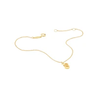 19cm (7.5") C Initial Bracelet in 10kt Yellow Gold