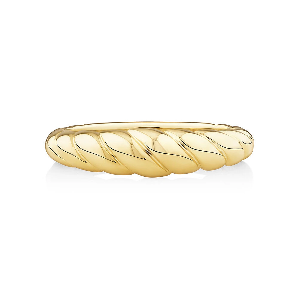 Bague étroite croissant en or jaune 10 K