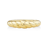 Bague étroite croissant en or jaune 10 K