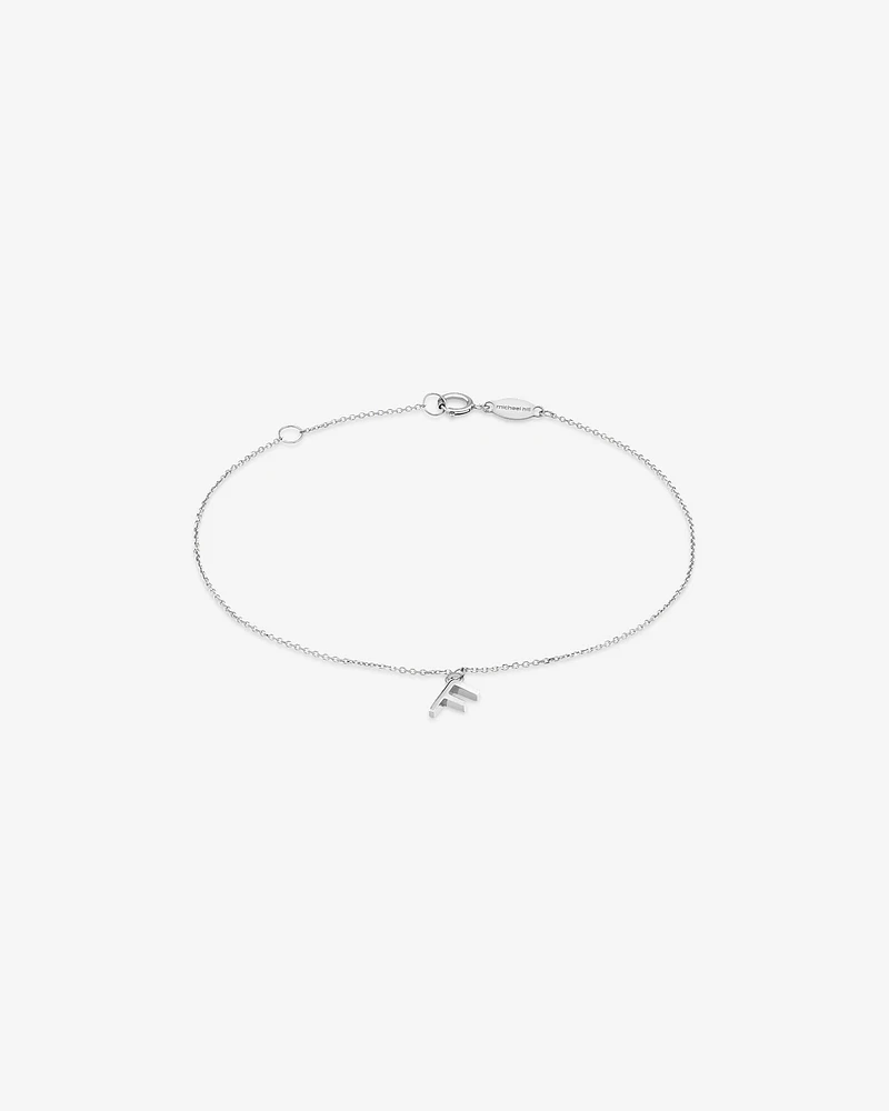 Bracelet à initiale « D » en argent