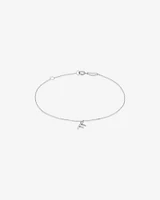 19cm (7.5") N Initial Bracelet in Sterling Silver