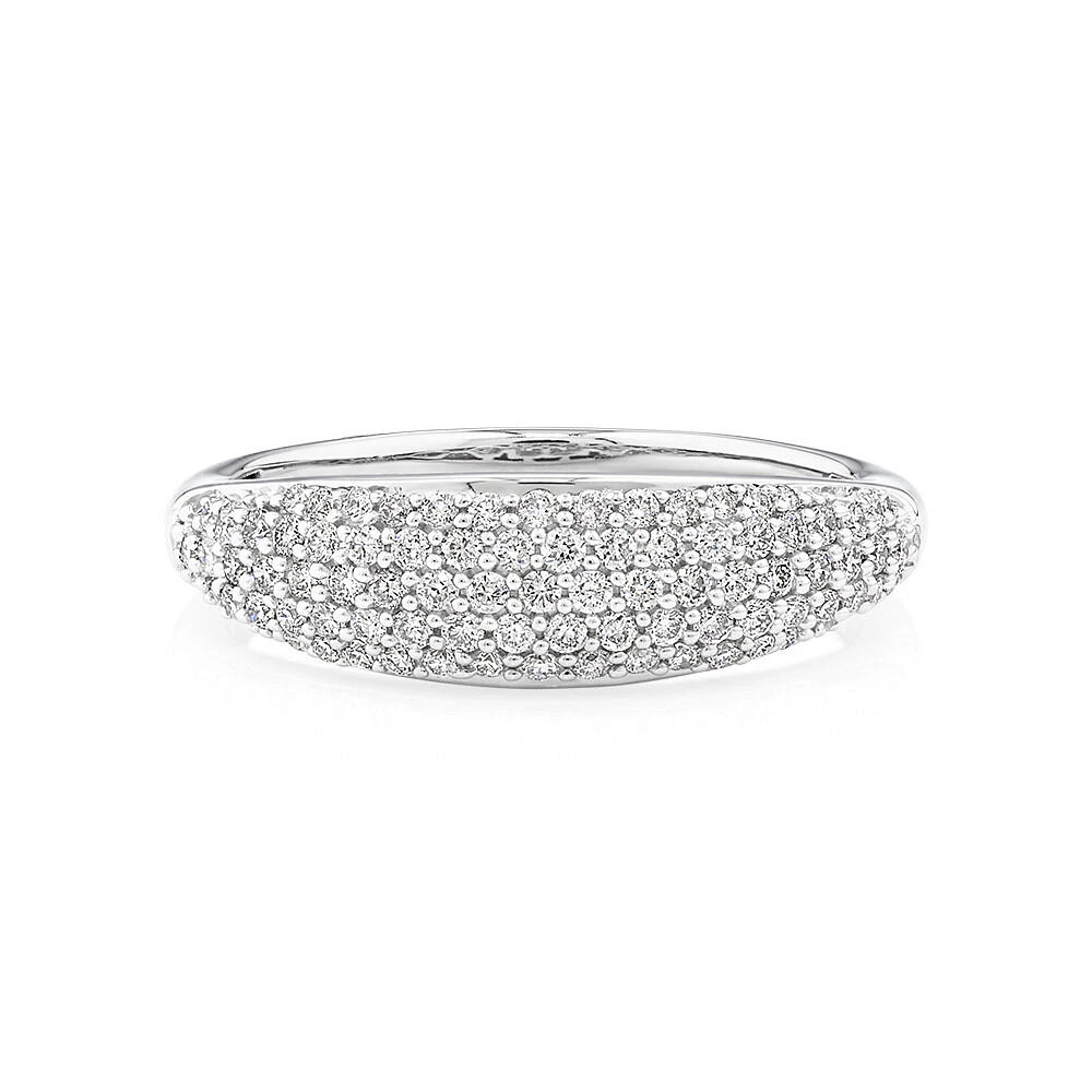 Pave Ring with 0.50 Carat TW of Diamonds in 10kt White Gold