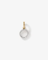 Diamond Letter O Initial Pendant in 10kt Yellow Gold