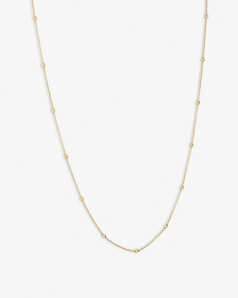 45cm (18") 2mm-2.5mm Width Adjustable Bead Necklace in 10kt Yellow Gold