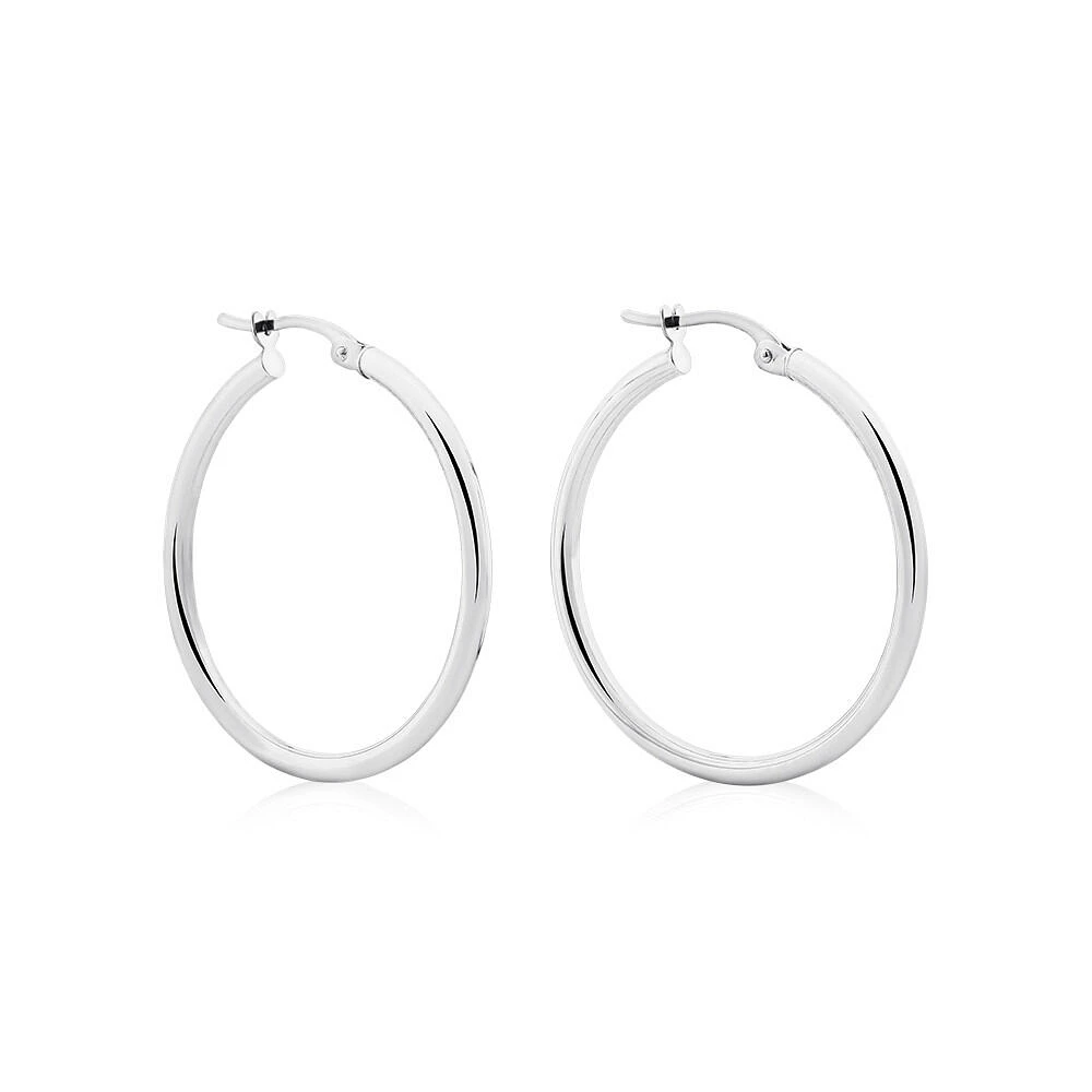 25mm Hoop Earrings in 10kt Rose Gold