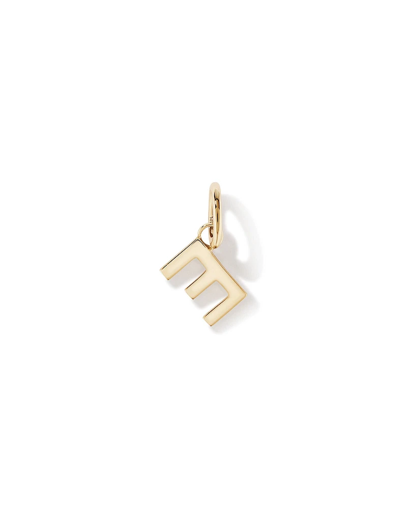 Letter Q Initial Pendant in 10kt Yellow Gold