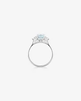 Ring with Aquamarine & 0.40 Carat TW of Diamonds in 10kt White Gold