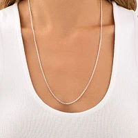 60cm (24") 1.5mm - 2mm Width Curb Chain in 925 Sterling Silver