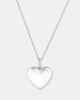 Médaillon en forme de cœur en argent sterling