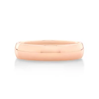 5mm High Domed Wedding Band in 10kt Rose Gold