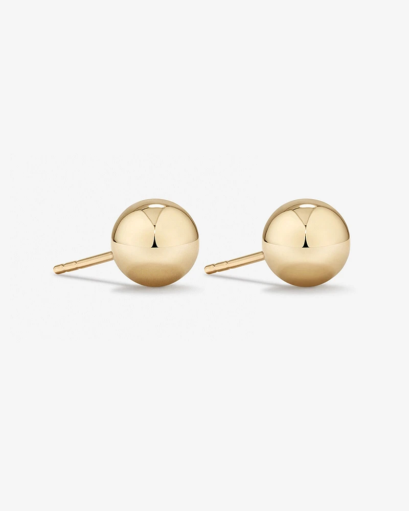 7mm Ball Stud Earrings in 10kt Yellow Gold