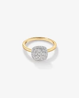 0,50 Carat TW Bague avec grappe de diamants en forme de coussin en or jaune & blanc 14kt