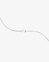A' Initial necklace with 0.10 Carat TW of Diamonds in 10kt White Gold
