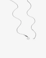 45cm (18") 1mm-1.5mm Width Diamond Cut Belcher Chain in 18kt White Gold