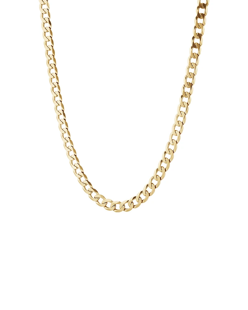 60cm (24") 6.5mm-7mm Width Solid Curb Chain in 10kt Yellow Gold