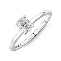 Solitaire Engagement Ring with 0.50 Carat TW of Diamonds in 18kt Yellow and White Gold