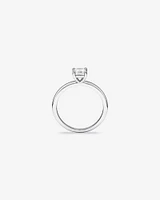 0.50 Carat TW Princess Cut Diamond Solitaire Engagement Ring in 14kt White Gold