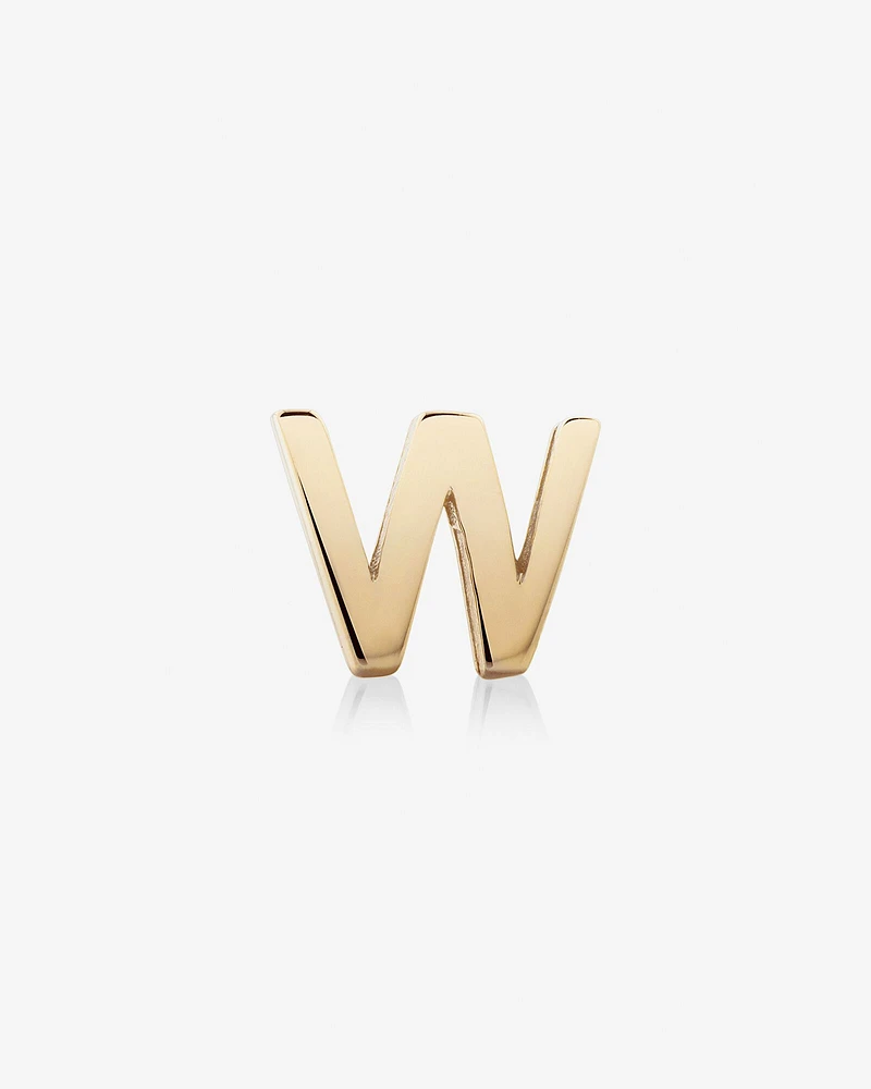 G Initial Single Stud Earring in 10kt Yellow Gold