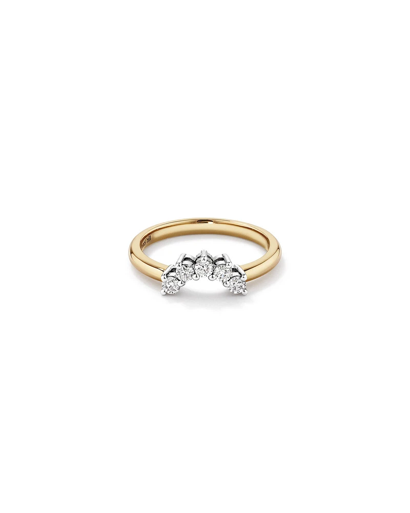 Wedding Band with 1/4 Carat TW of Diamonds in 14kt Yellow & White Gold