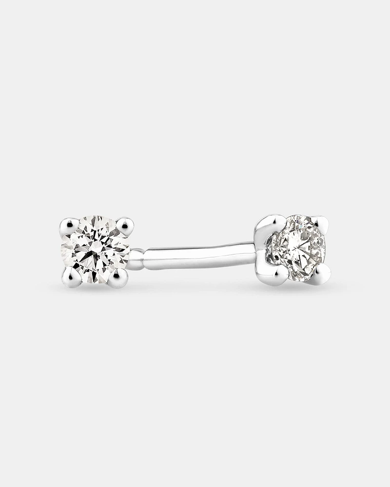 Boutons d'oreilles à solitaire en or jaune 10 K avec diamants totalisant 0,10 ct