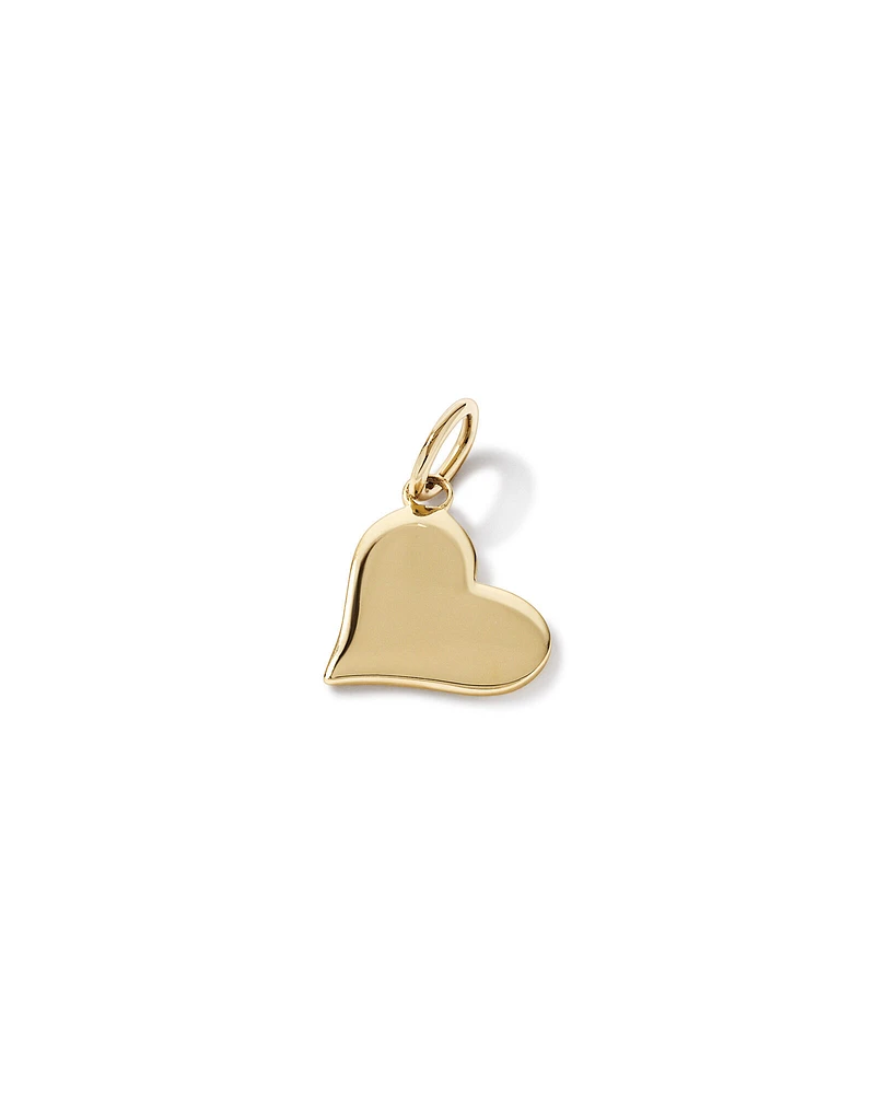 Pendentif cœur d'amour gravable en or jaune 10 carats