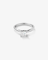 Certified Solitaire Engagement Ring with 1 Carat TW Diamond in 18kt White Gold