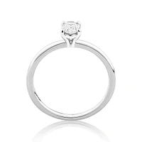 Certified Oval Solitaire Ring with 0.50 Carat TW of Diamonds in 14kt Yellow & White Gold