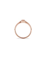 3 Stone Ring with Morganite & Diamonds in 10kt Rose Gold