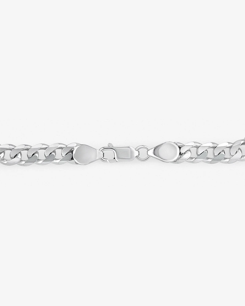 21cm (8.5") 7.2mm Width Curb Bracelet in Sterling Silver