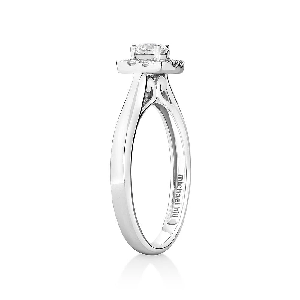 Engagement Ring with 1/2 Carat TW of Diamonds in 14kt White Gold