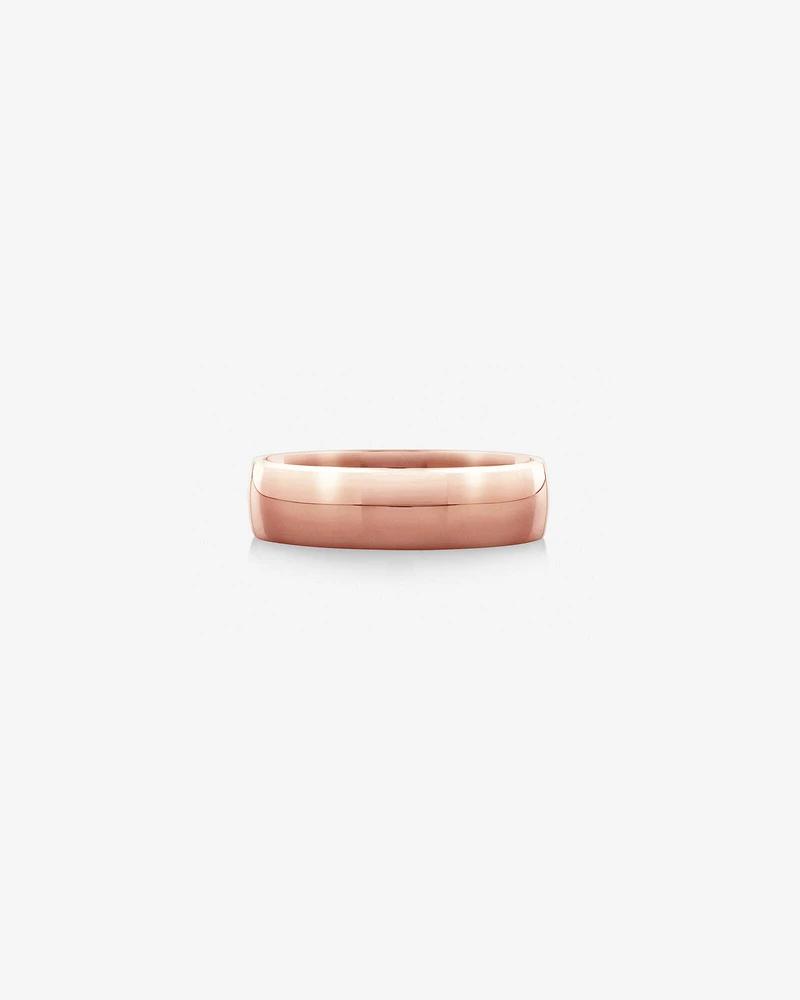 Half Round Wedding Band in 10kt Rose Gold