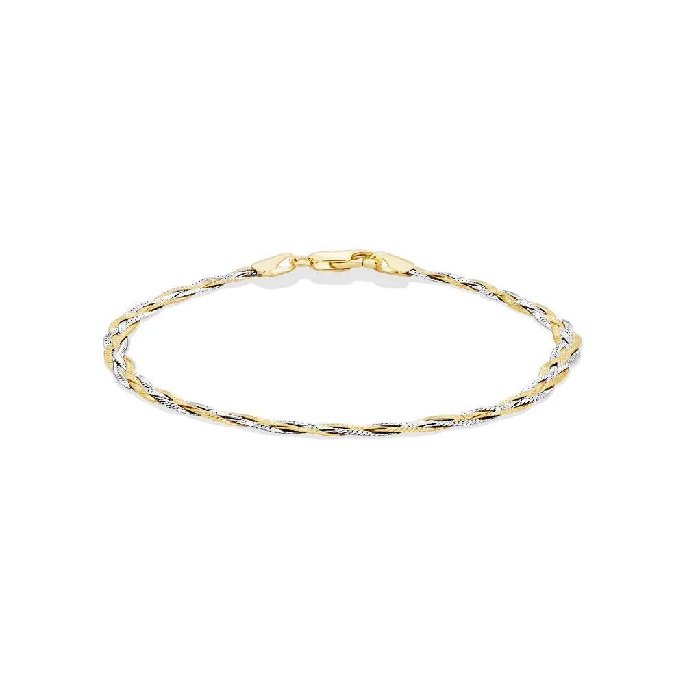 19cm (7.5) Rope Bracelet in 10kt Yellow Gold