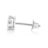 Single Solitaire Stud Earring with 0.12 Carat TW of Diamonds In 10kt White Gold
