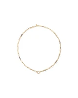 60cm (24") Square Paperclip Open Pendant Chain in 10kt Yellow Gold