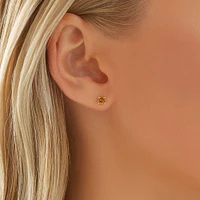 Stud Earrings with Citrine in 10kt Yellow Gold