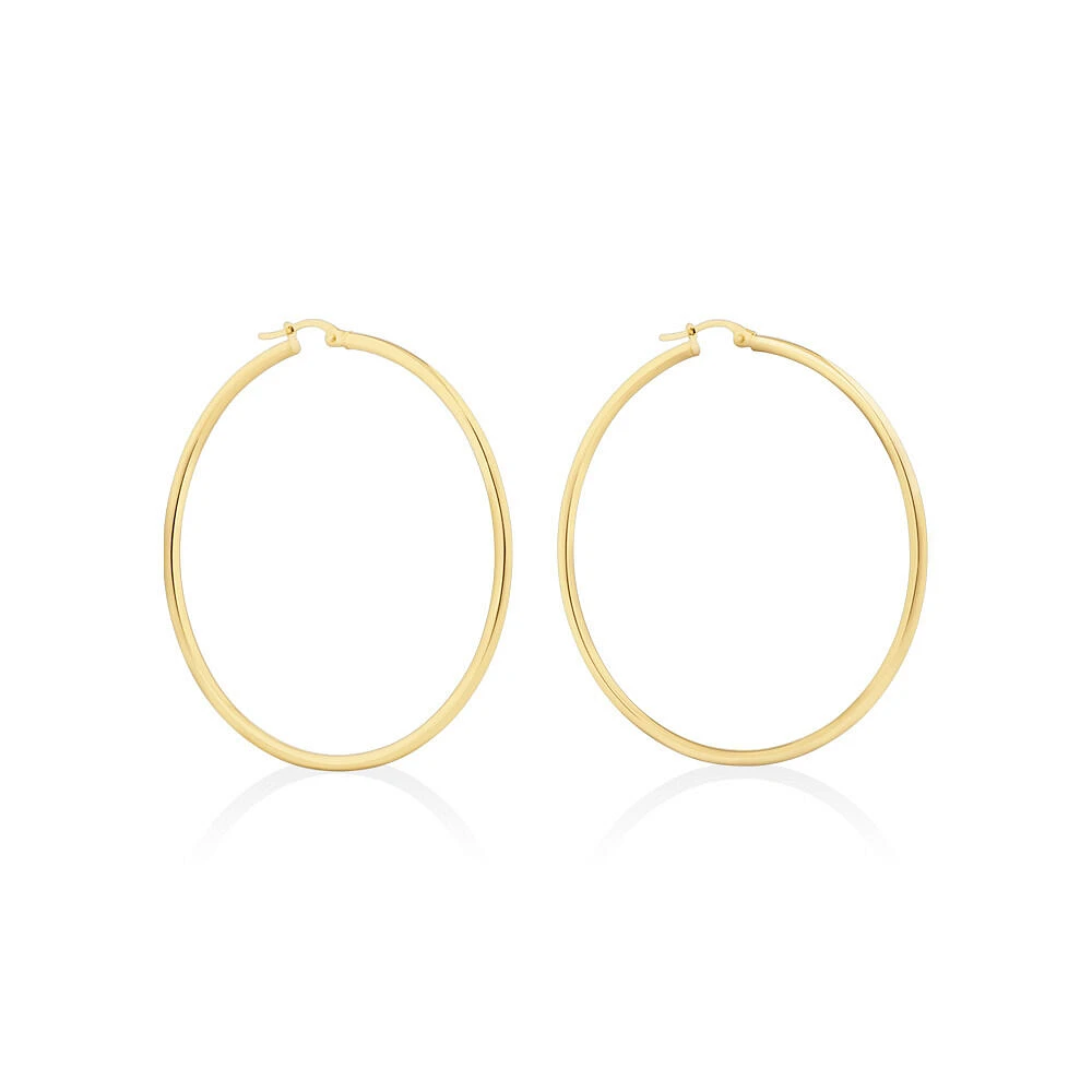 45mm Hoop Earrings in 10kt Yellow Gold