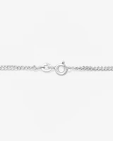 55cm (22") 1.5mm-2mm Width Curb Chain in Sterling Silver