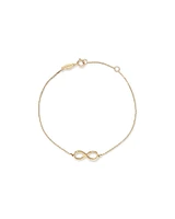 Diamond Accent Infinity Bracelet in 10kt Yellow Gold