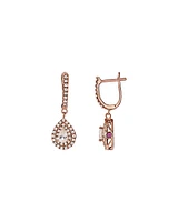 Sir Michael Hill Designer Drop Earrings with Morganite & 0.38 Carat TW of Diamonds in 10kt Rose Gold