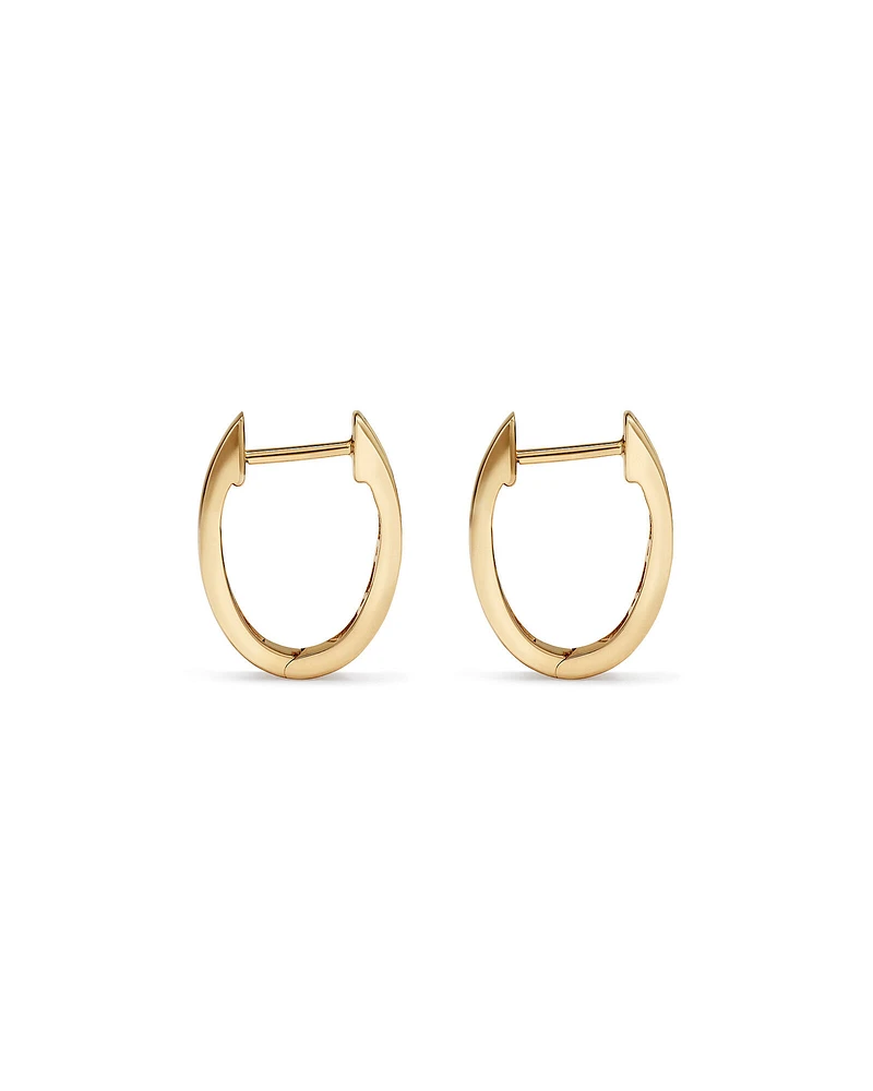 Huggie Earrings with 0.25 Carat TW of Diamonds in 10kt Yellow Gold