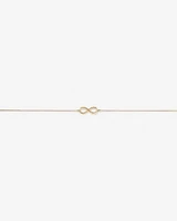 Diamond Accent Infinity Bracelet in 10kt Yellow Gold